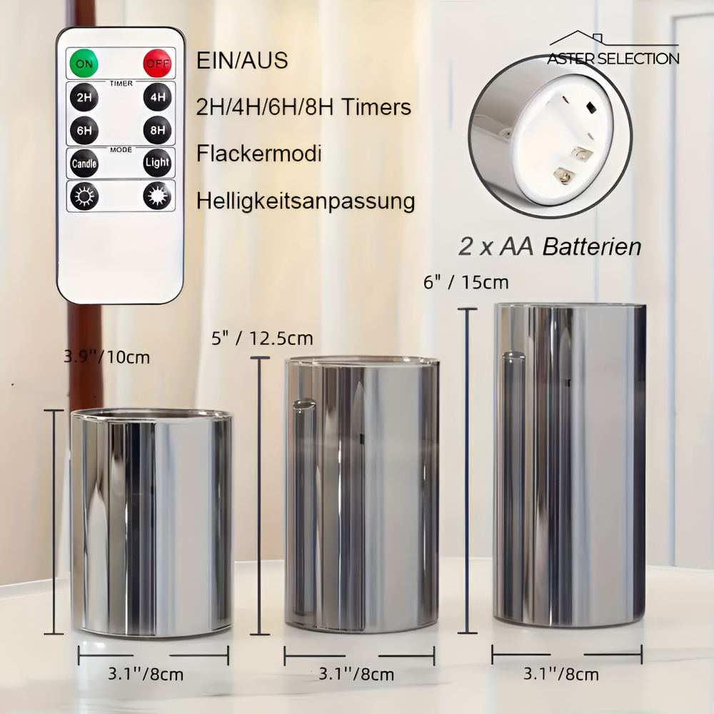 GlowFold – Flamsäkra LED-Ljus med 3D-Design & Fjärrkontroll
