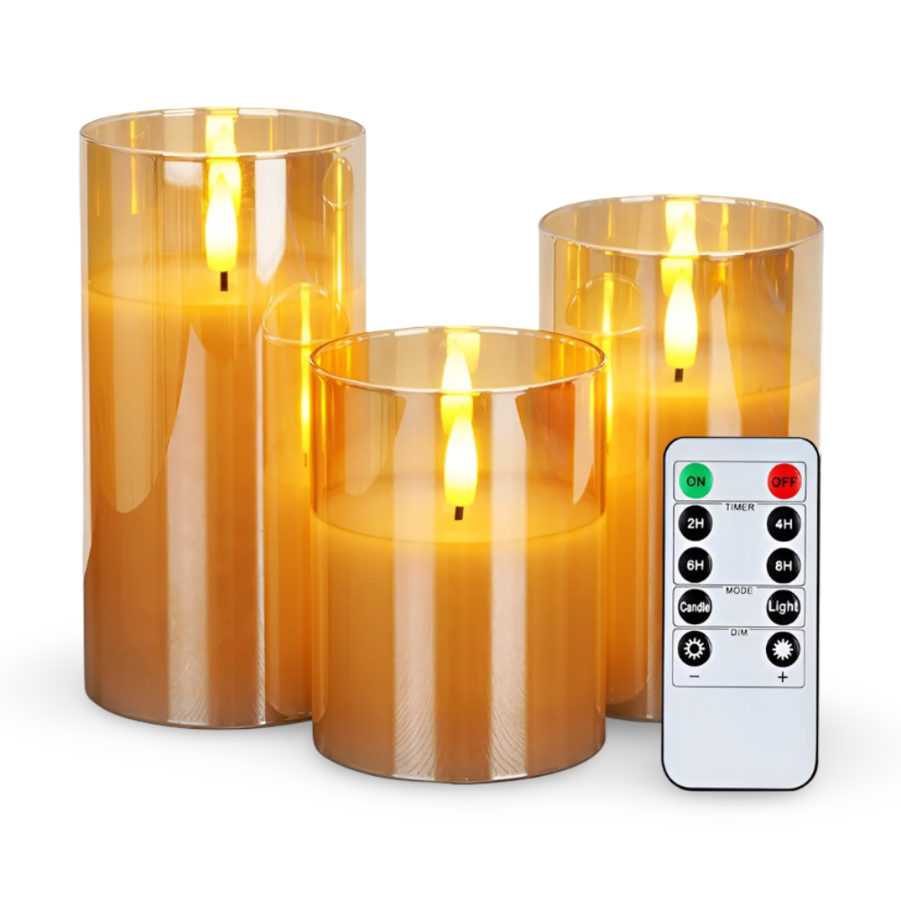 GlowFold – Flamsäkra LED-Ljus med 3D-Design & Fjärrkontroll