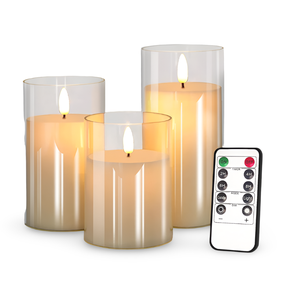 GlowFold – Flamsäkra LED-Ljus med 3D-Design & Fjärrkontroll