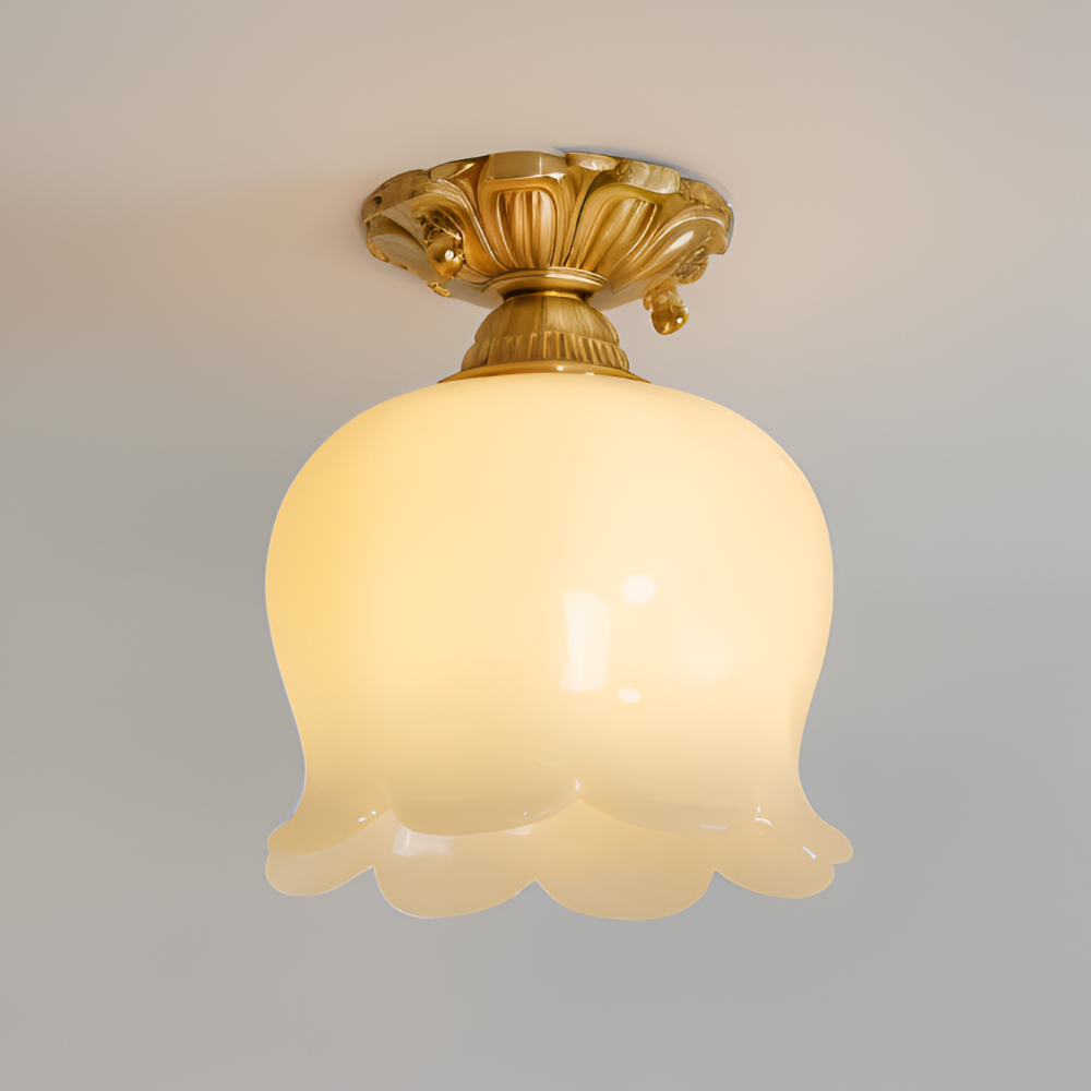 BloomAura – Dekorativ Vintage Blomformad LED-Taklampa