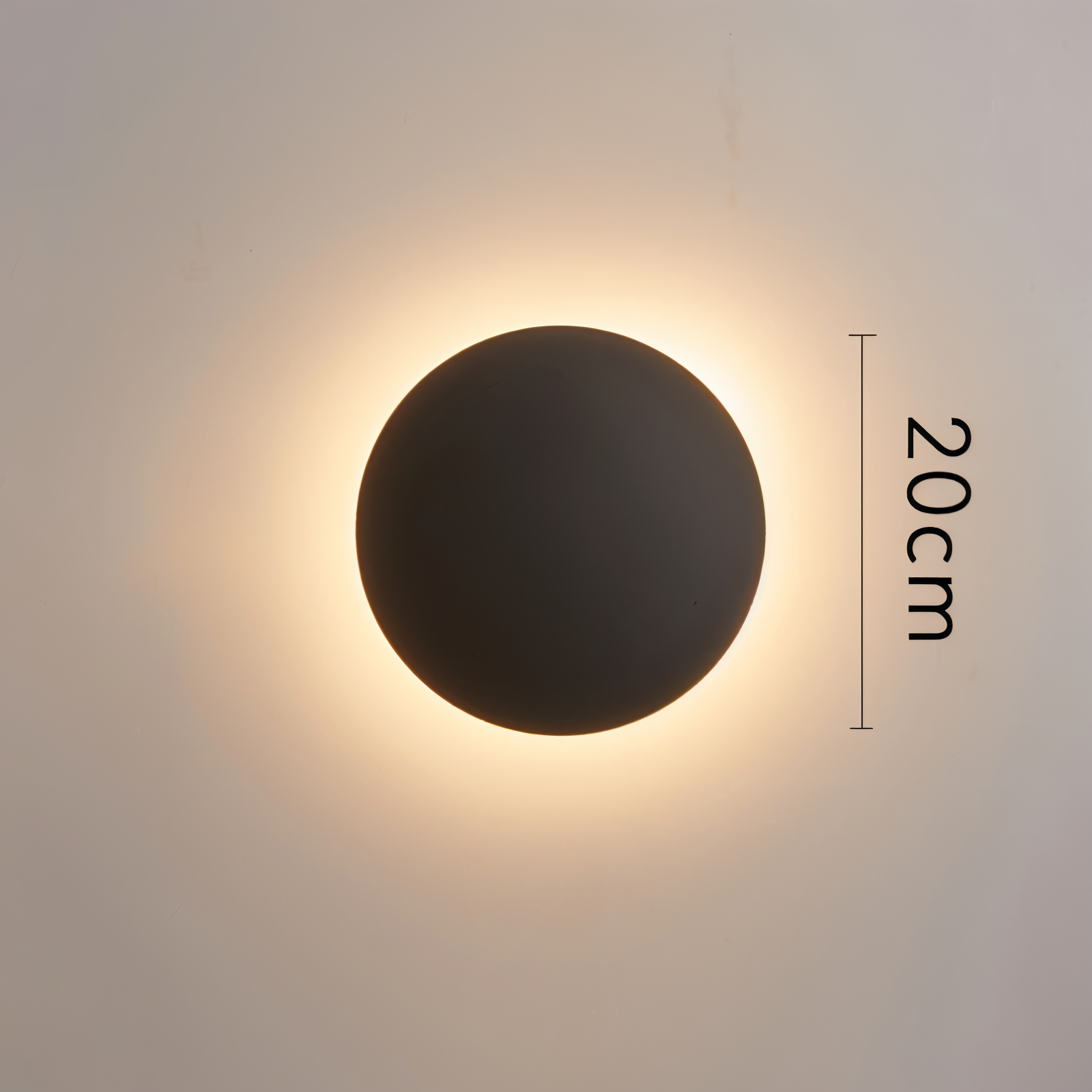 Lunaris – Modern Rund Vägglampa i Metall med Varmt LED-Ljus