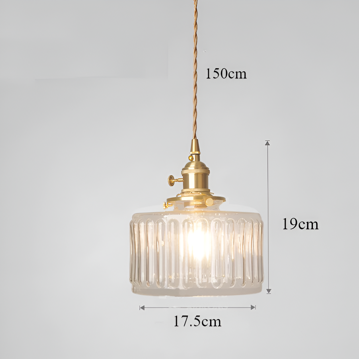 GlamourGlass – Vintage Grön Pendellampa i Cylindrisk Glasdesign