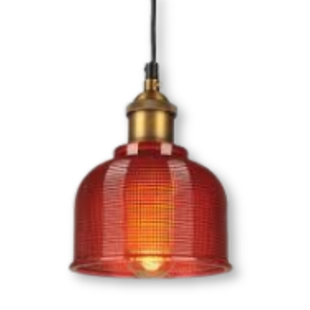 LuméBell – Retro Färgglad Glas-Taklampa i Modern Design