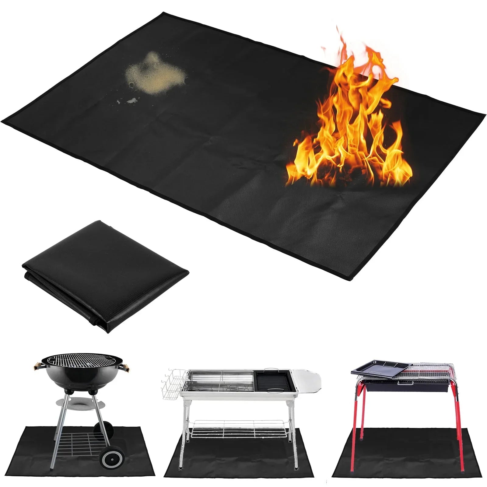 Värmetålig grillmatta i glasfiber för uteplats
