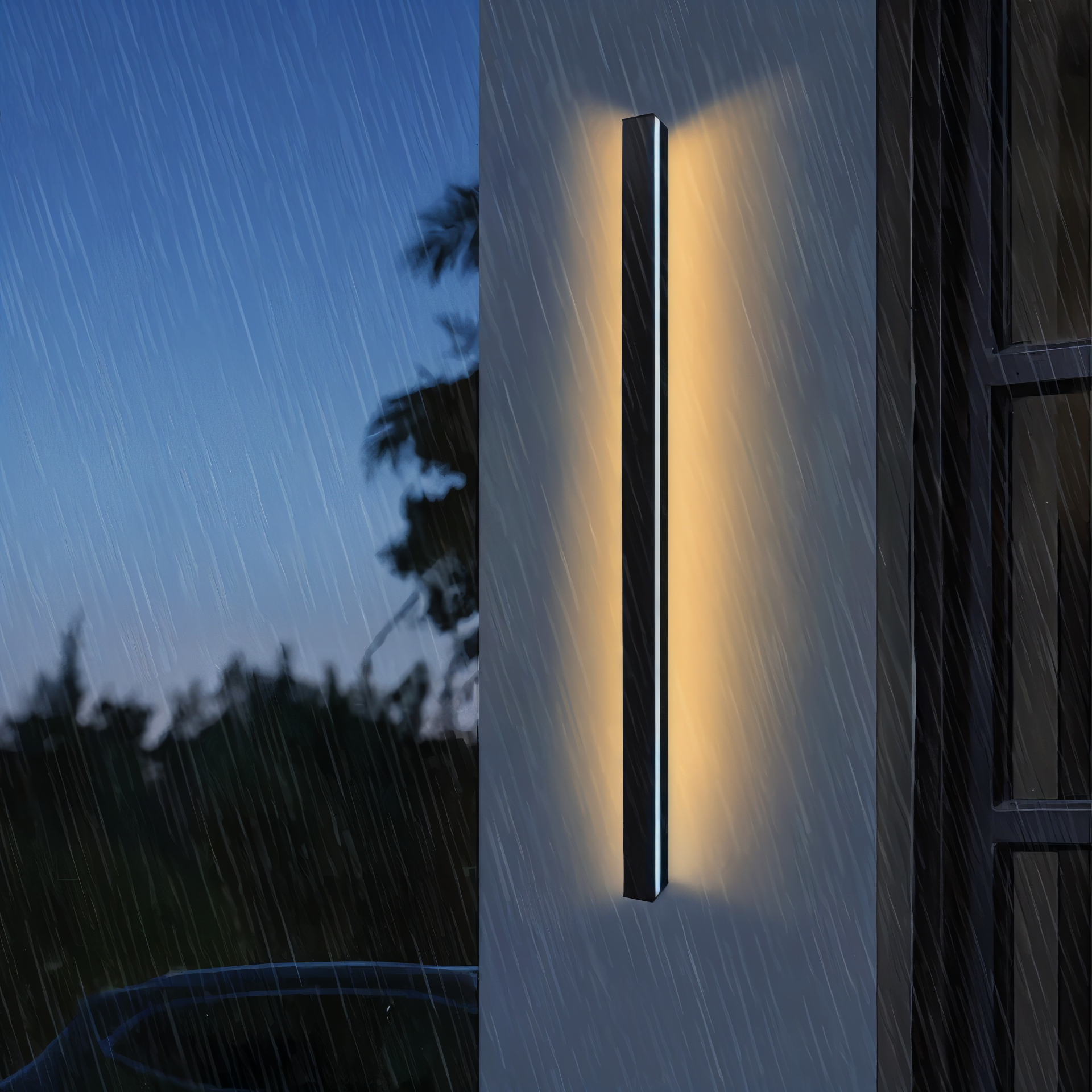 LineaLux – Vägglampa i Svart/Vit Linjär Design för Inomhus & Utomhusbruk (IP65)