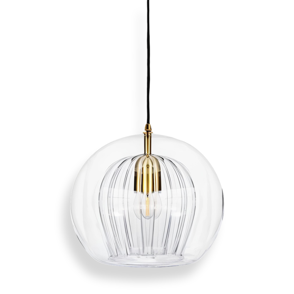 Clairvéa – Klotformad Glaspendellampa med Vintage Elegans