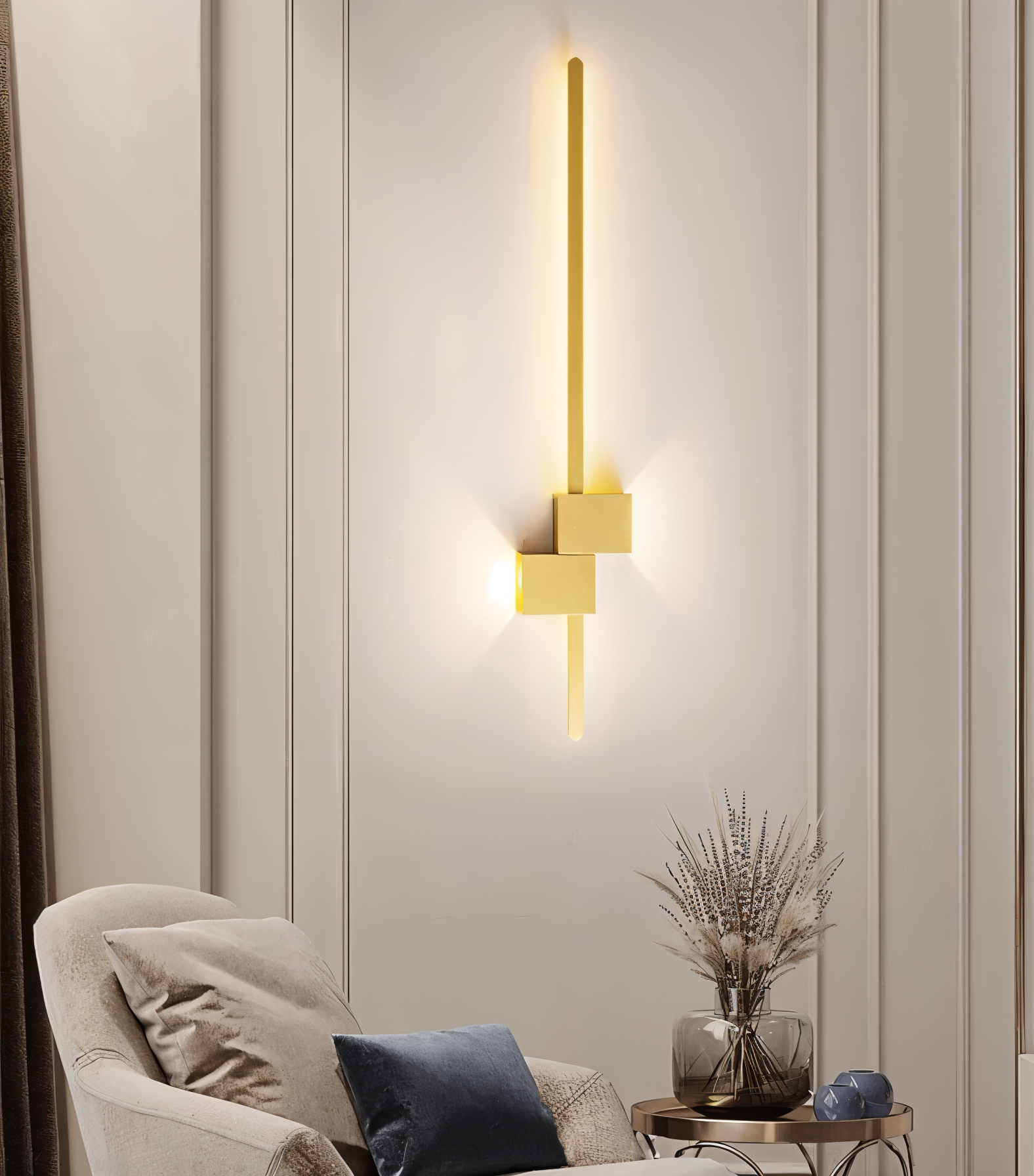 LinéaLux – Minimalistisk Svart LED Vägglampa i Modern Lång Design