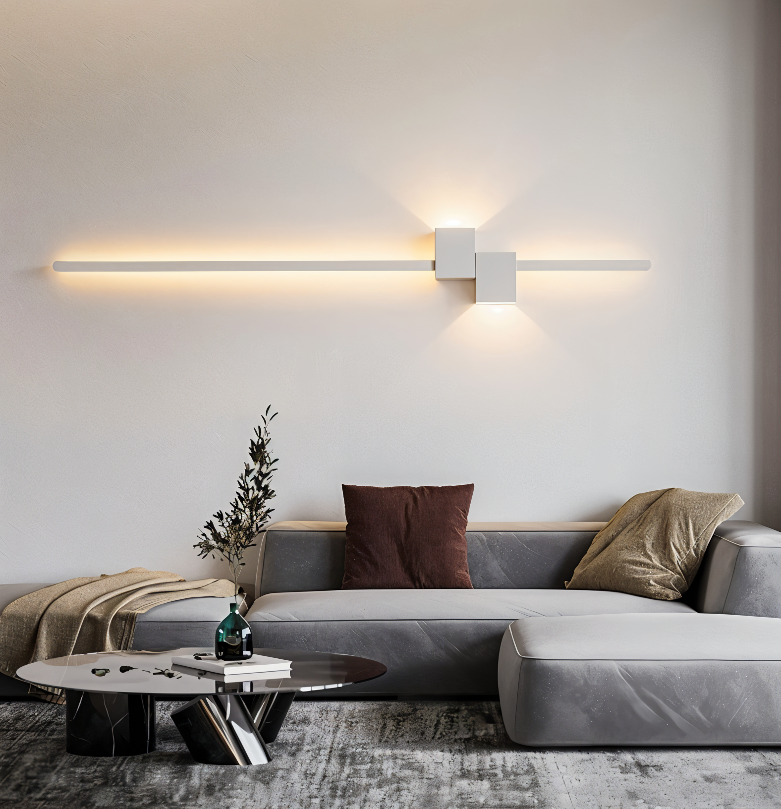 LinéaLux – Minimalistisk Svart LED Vägglampa i Modern Lång Design