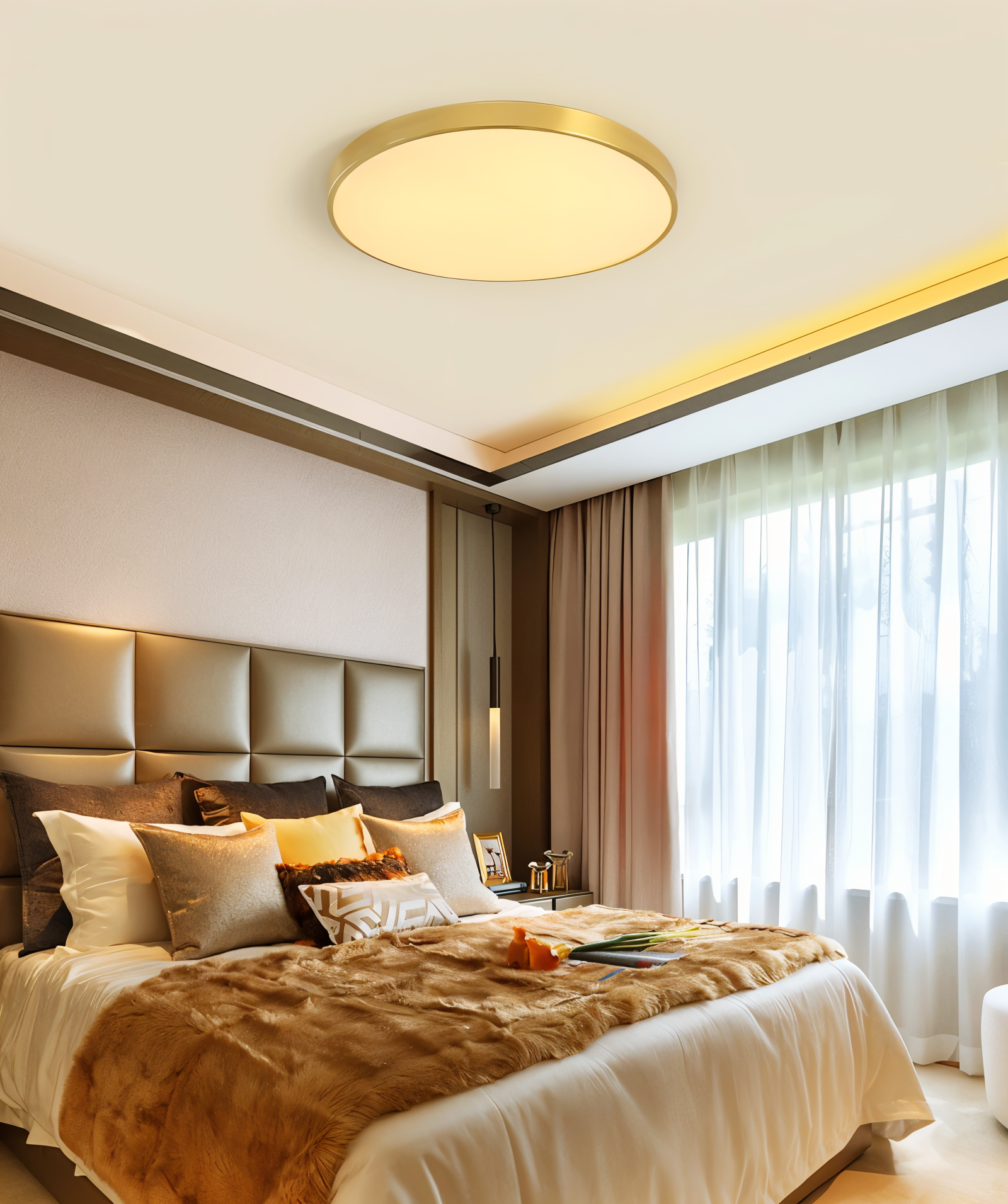 HaloMac – Modern Rund LED-Taklampa i Macaron-Stil