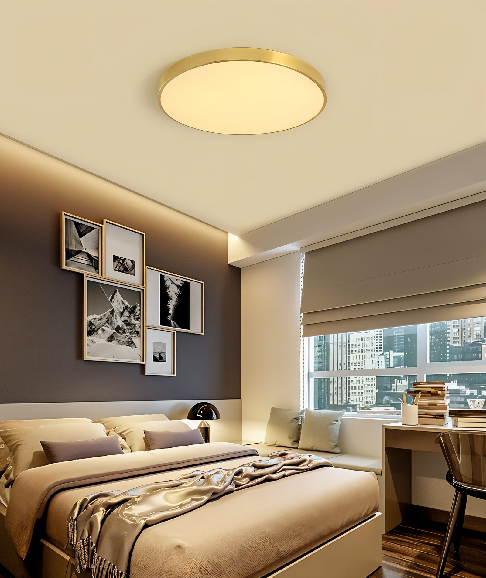 HaloMac – Modern Rund LED-Taklampa i Macaron-Stil