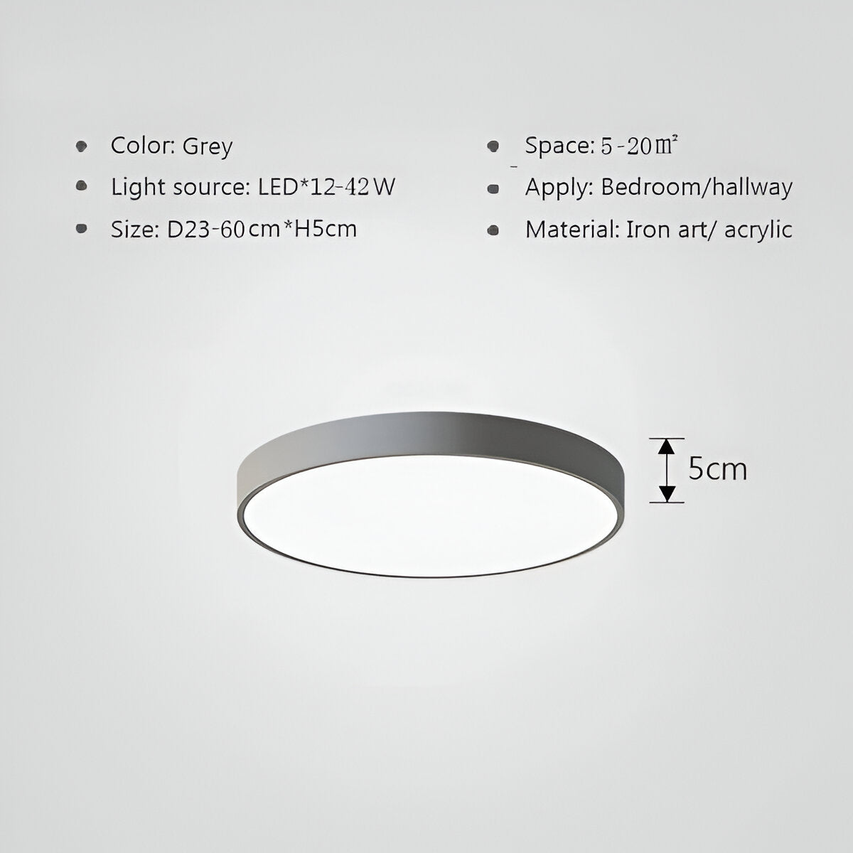 HaloMac – Modern Rund LED-Taklampa i Macaron-Stil