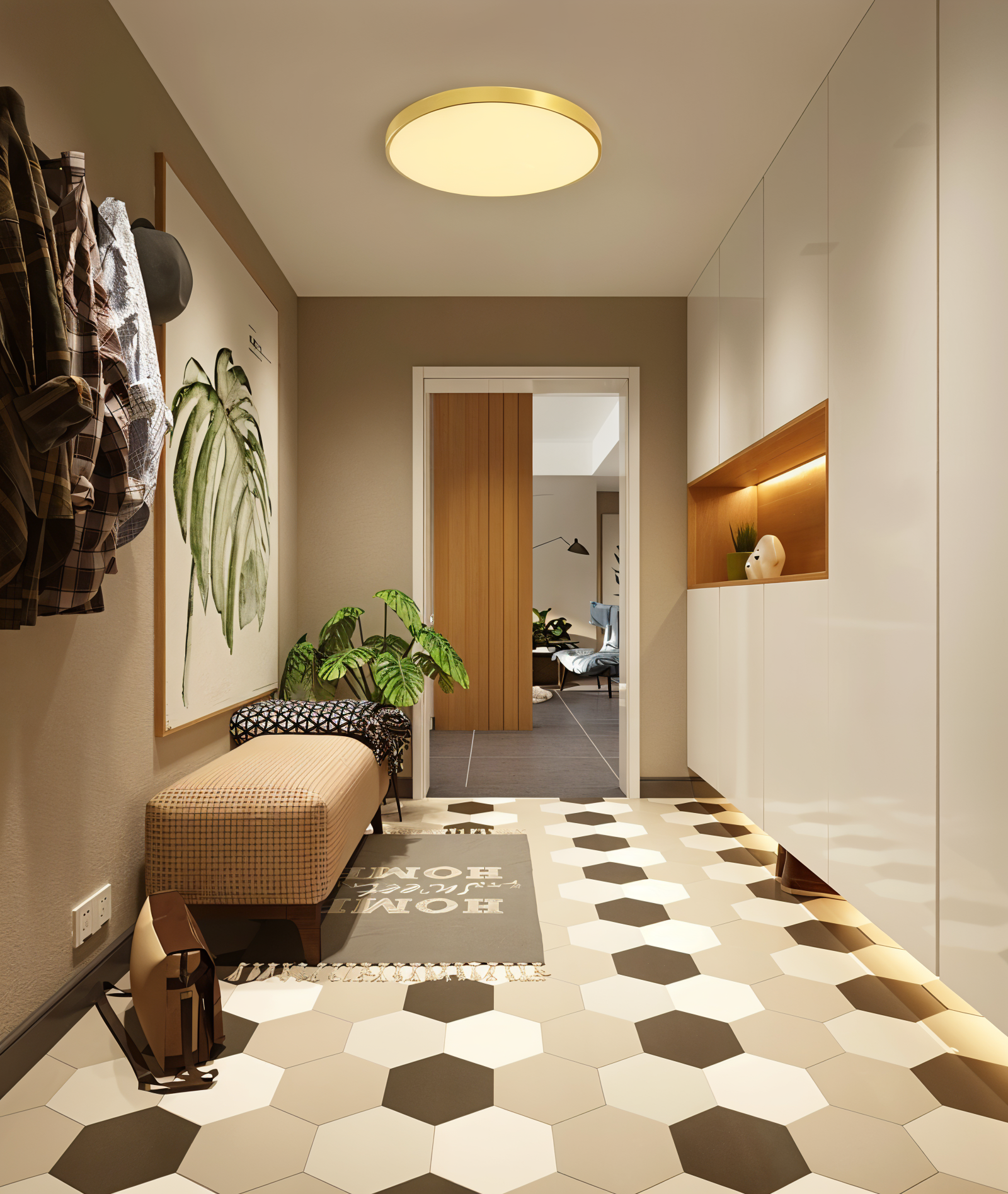 HaloMac – Modern Rund LED-Taklampa i Macaron-Stil