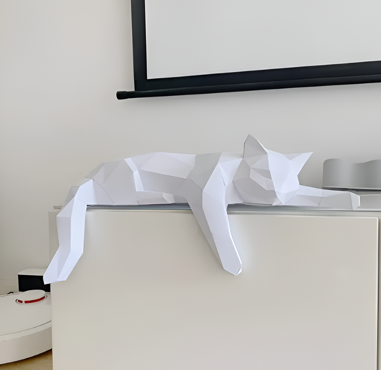 OriKat DIY – Modern 3D-Origamikatt för Kreativ Inredning