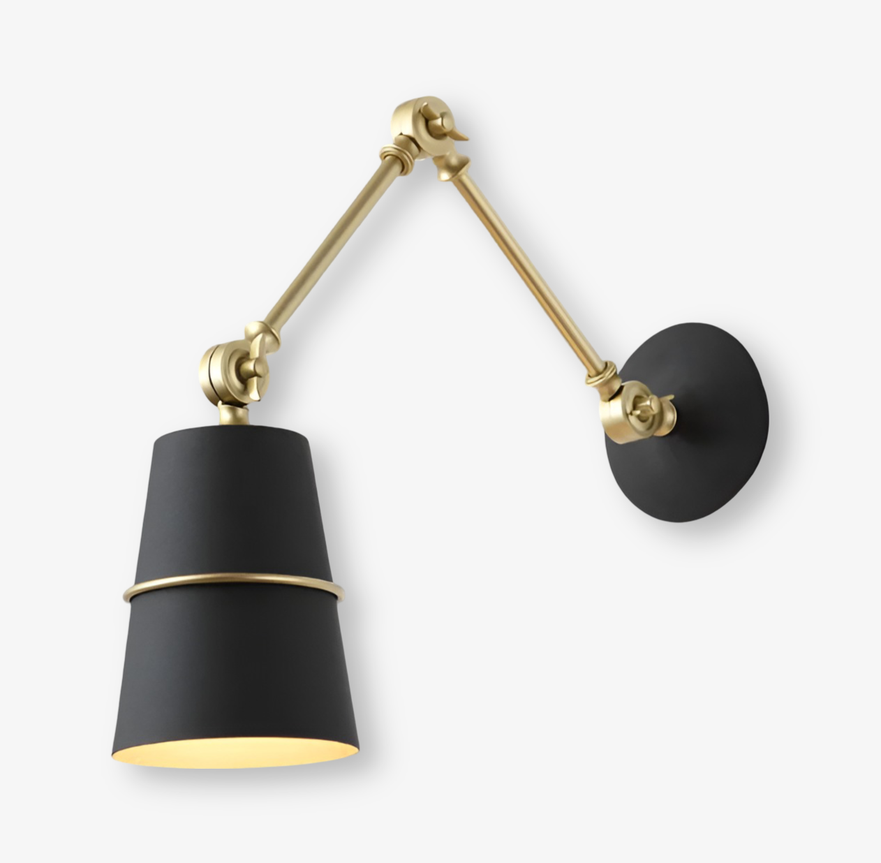 ArcGlow Vägglampa – Retro Justerbar Vägglampa i Svart eller Vitt med Lång Arm