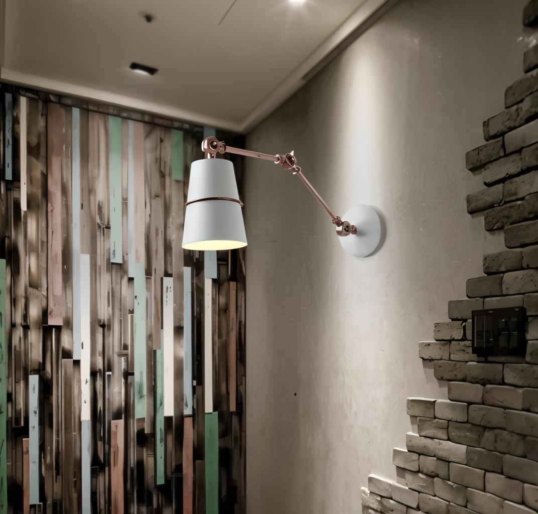 ArcGlow Vägglampa – Retro Justerbar Vägglampa i Svart eller Vitt med Lång Arm