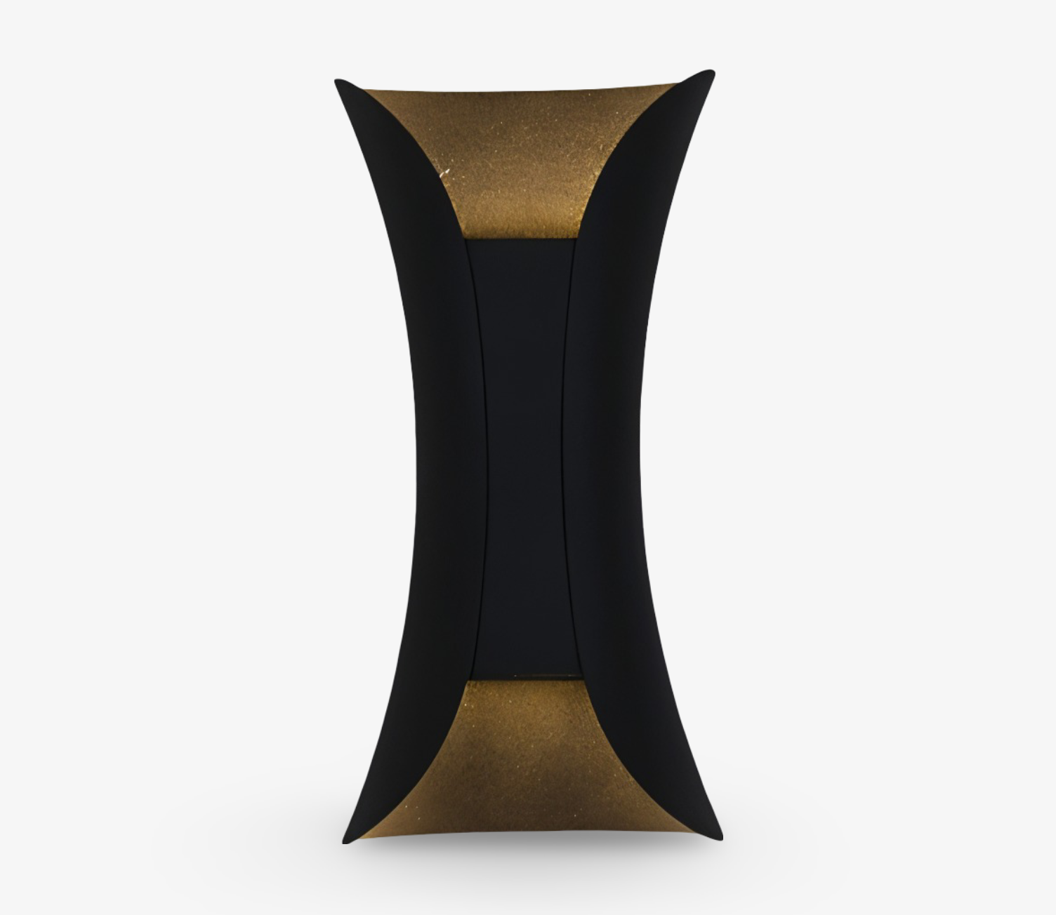 DualGlow Vägglampa – Dubbelsidig LED Vägglampa för Utomhusbruk i Svart/Guld Design