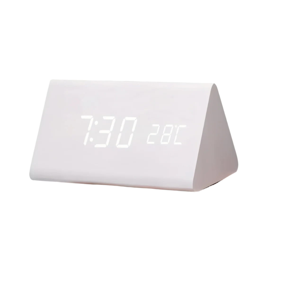 WakeyWood – Modern LED-Väckarklocka med Digital Display