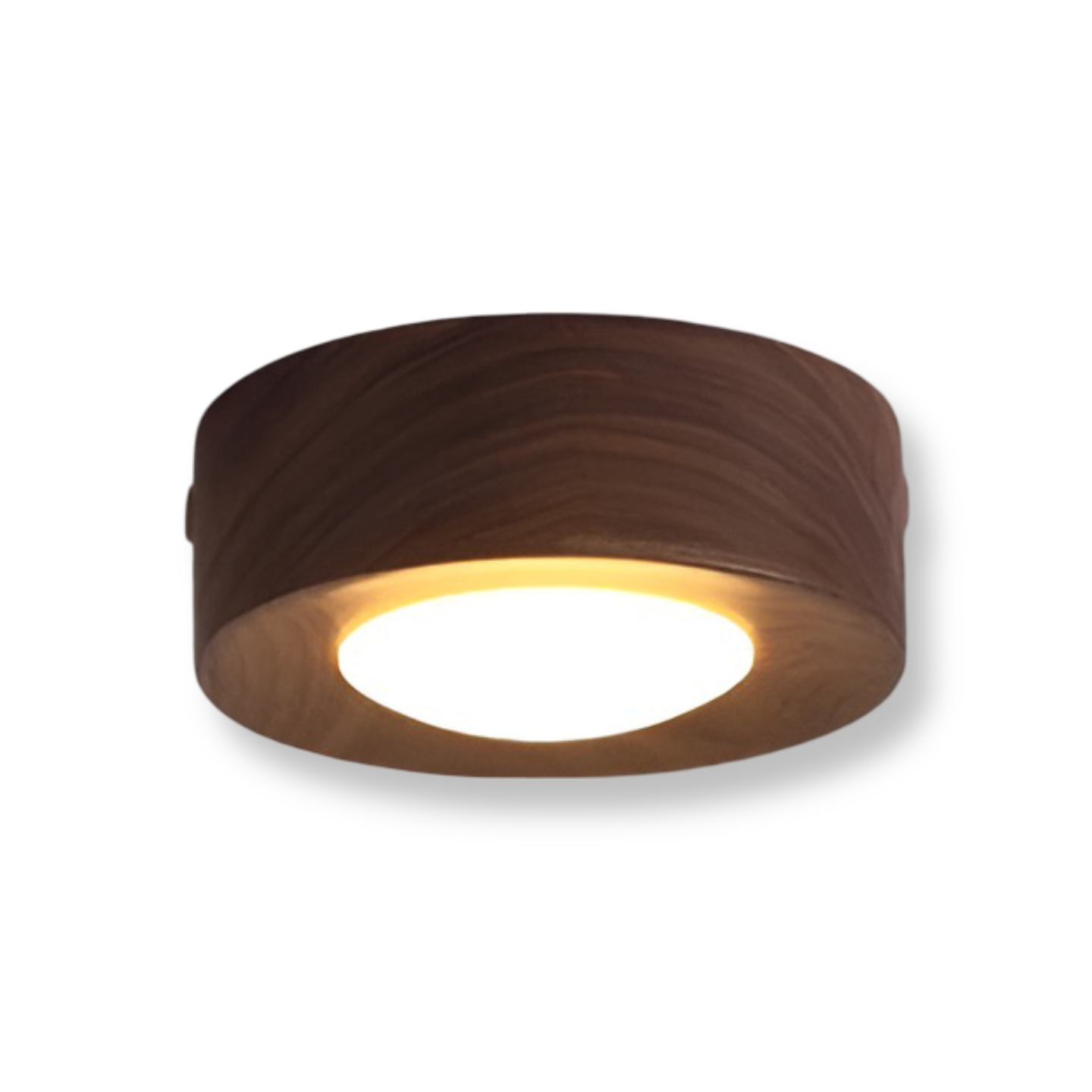 WoodSpot – LED Taklampa i Valnötsträ med Modern Spotlightdesign