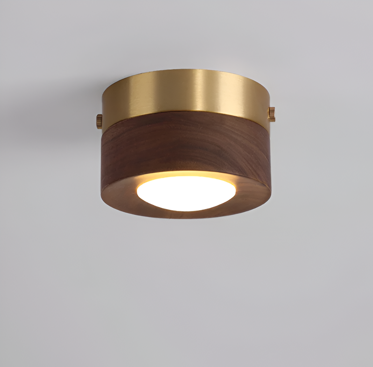 WoodSpot – LED Taklampa i Valnötsträ med Modern Spotlightdesign