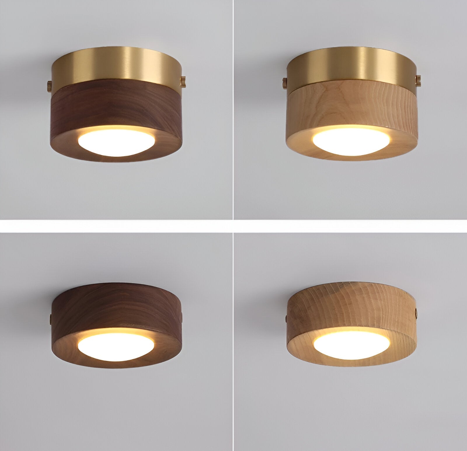 WoodSpot – LED Taklampa i Valnötsträ med Modern Spotlightdesign