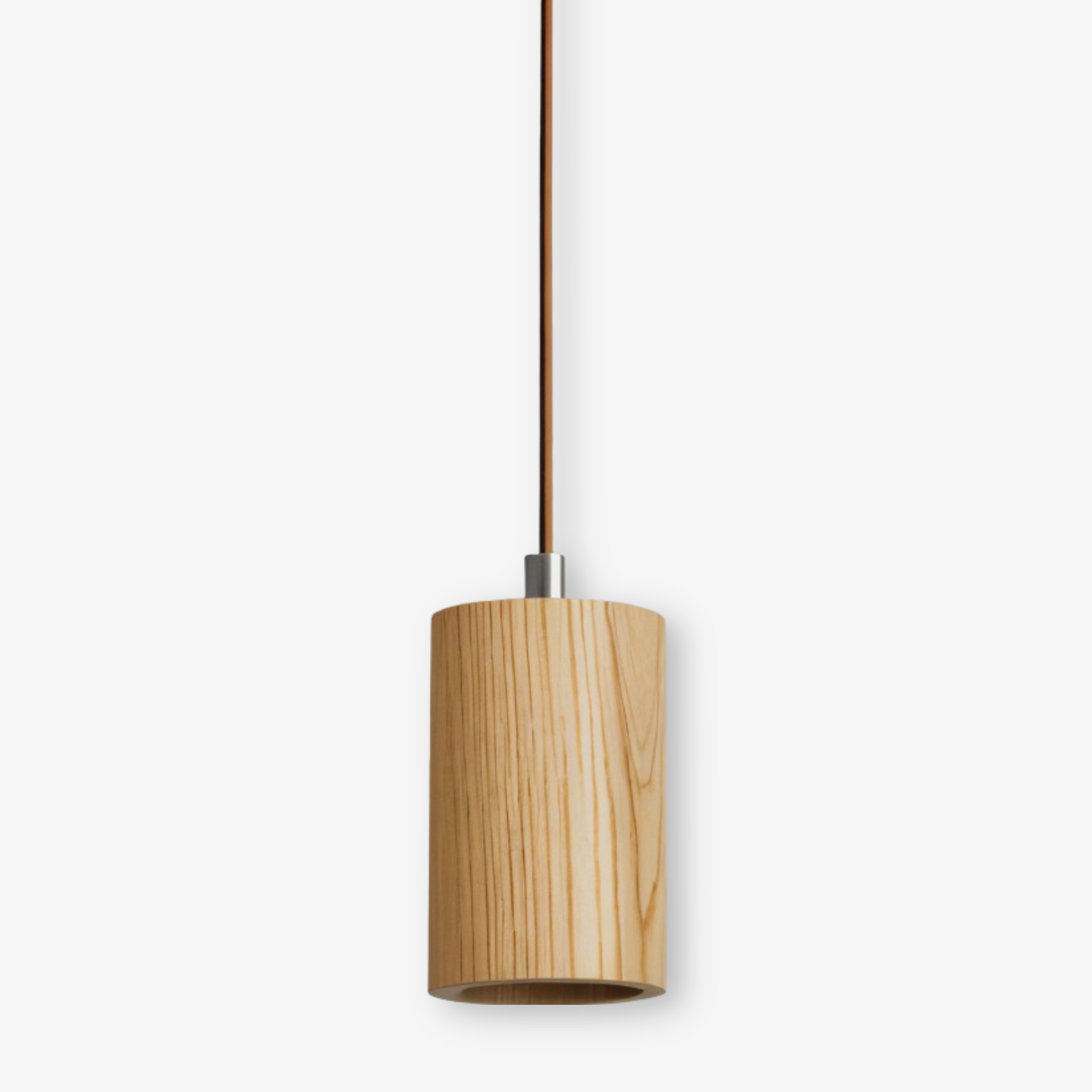 WoodTube – Elegant Cylinderformad Pendellampa i Akacia och Ask