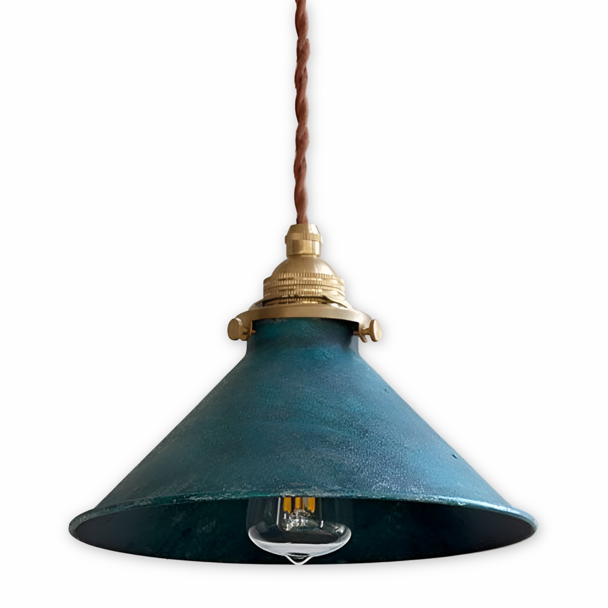 Ferrolume – Industriell Pendellampa i Metall med Konisk Design