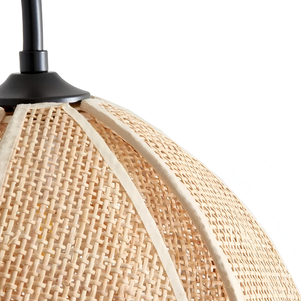 SoraLeaf – Japansk Wabi Sabi Vägglampa i Rattan | Handgjord Blombladsdesign med Naturlig Elegans
