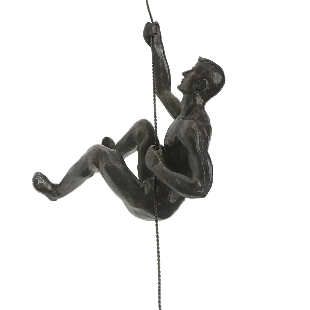 ClimbArt Väggskulptur Set – Kreativt Klättrande Man Motiv i Resin