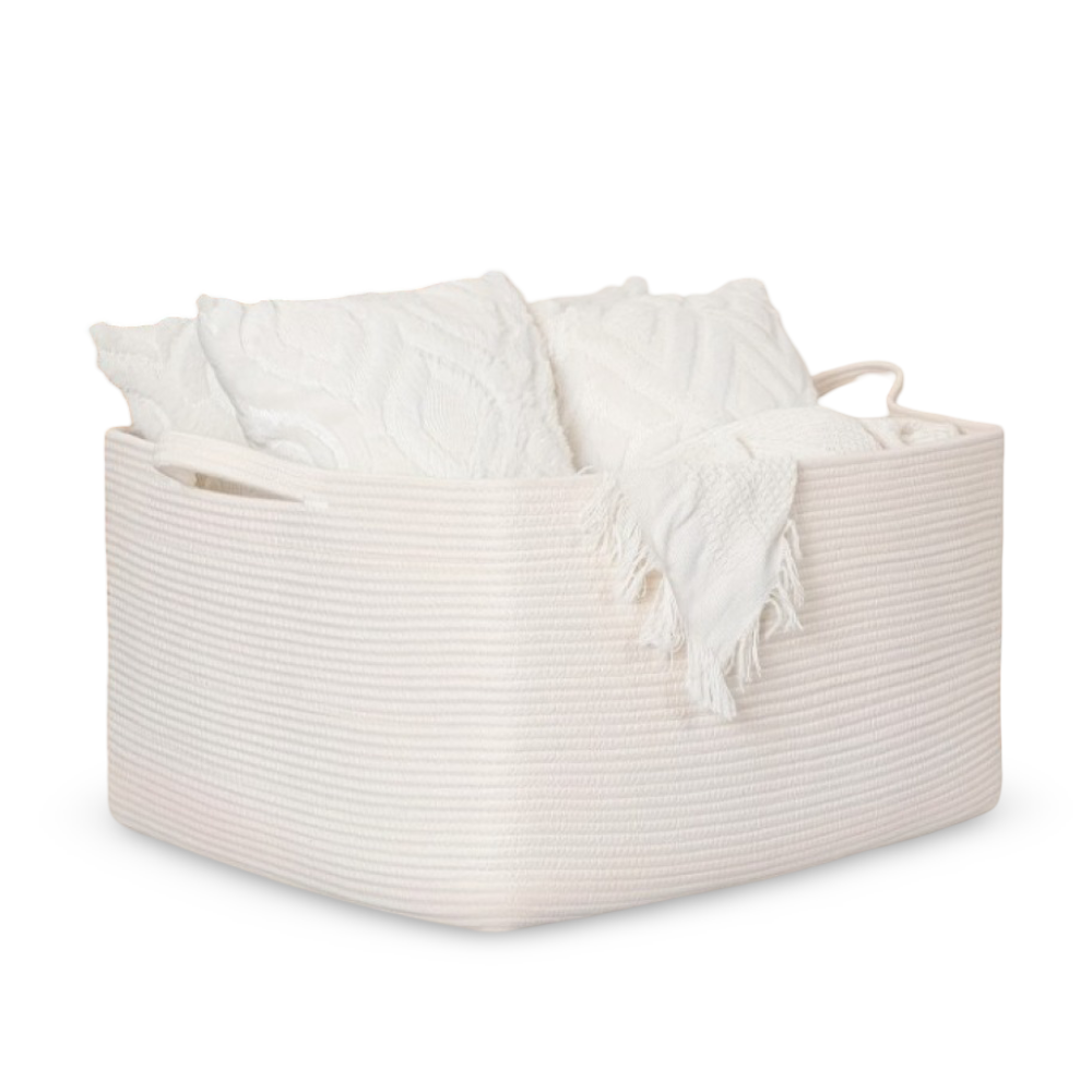 SoftHold – Stor Textilförvaringskorg med Handtag (45L)