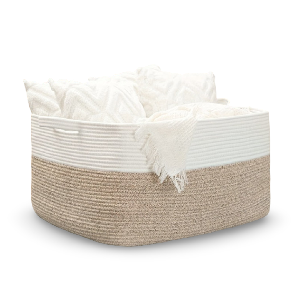 SoftHold – Stor Textilförvaringskorg med Handtag (45L)