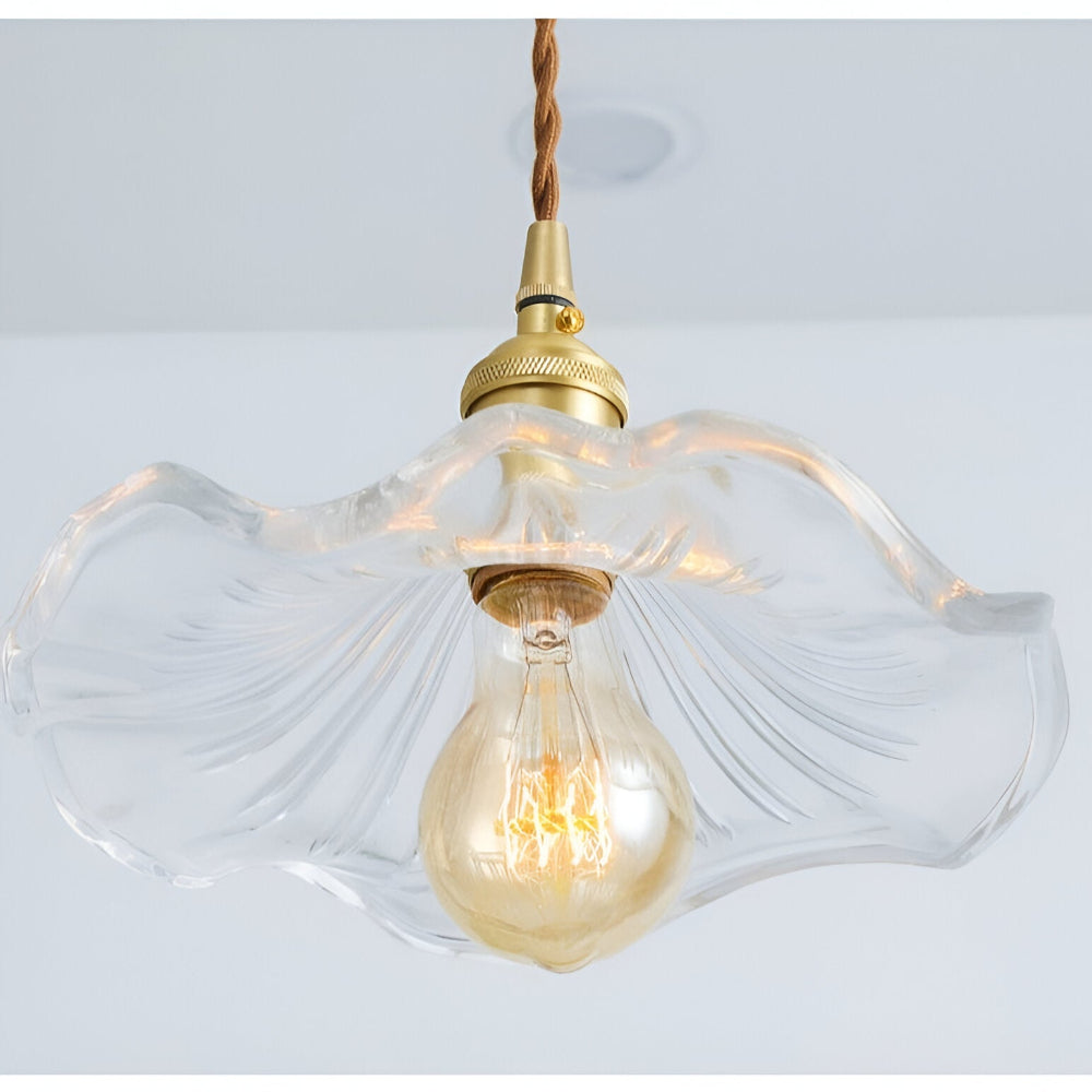 VividGlass – Pendellampa i Färgat Glas med Kopparaccent