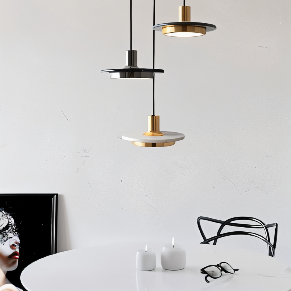 Moduno – Modern Metall Taklampa med Dubbelskiktsdesign