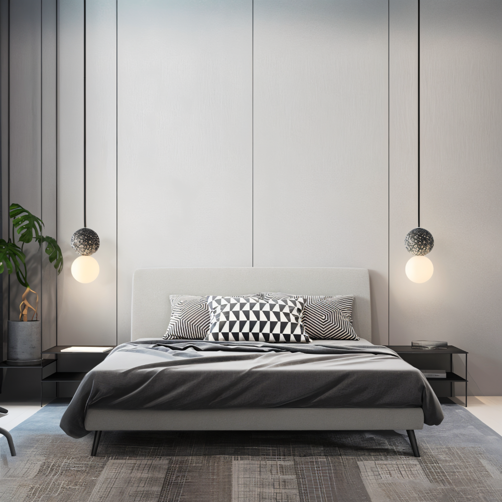 Glasora – Dubbelskulpterad Pendellampa i Glas och Metall