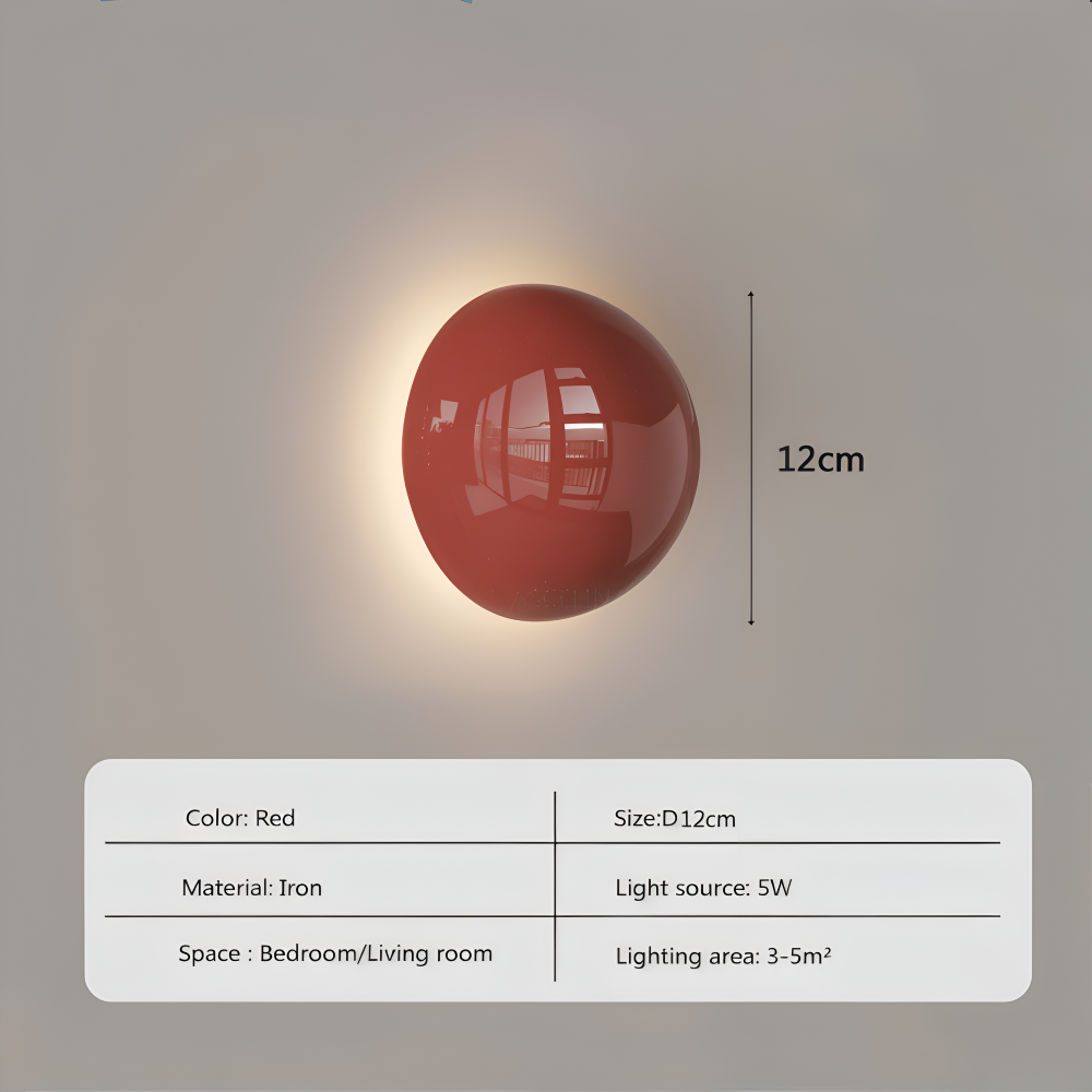 LumiCircle – Modern Rund Vägglampa i Järn med Energieffektiv LED-belysning