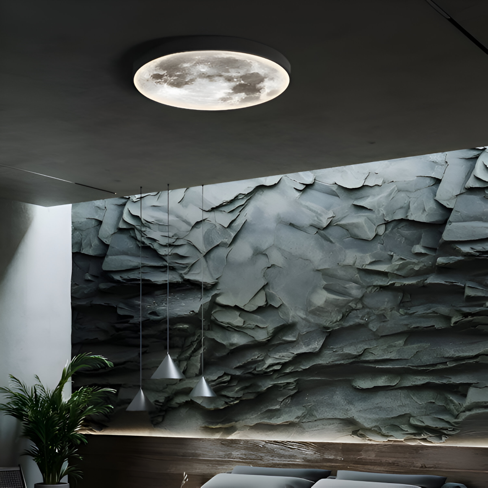 MoonAura – Dimbar 3D-Månevägglampa med Realistisk Ljusdesign