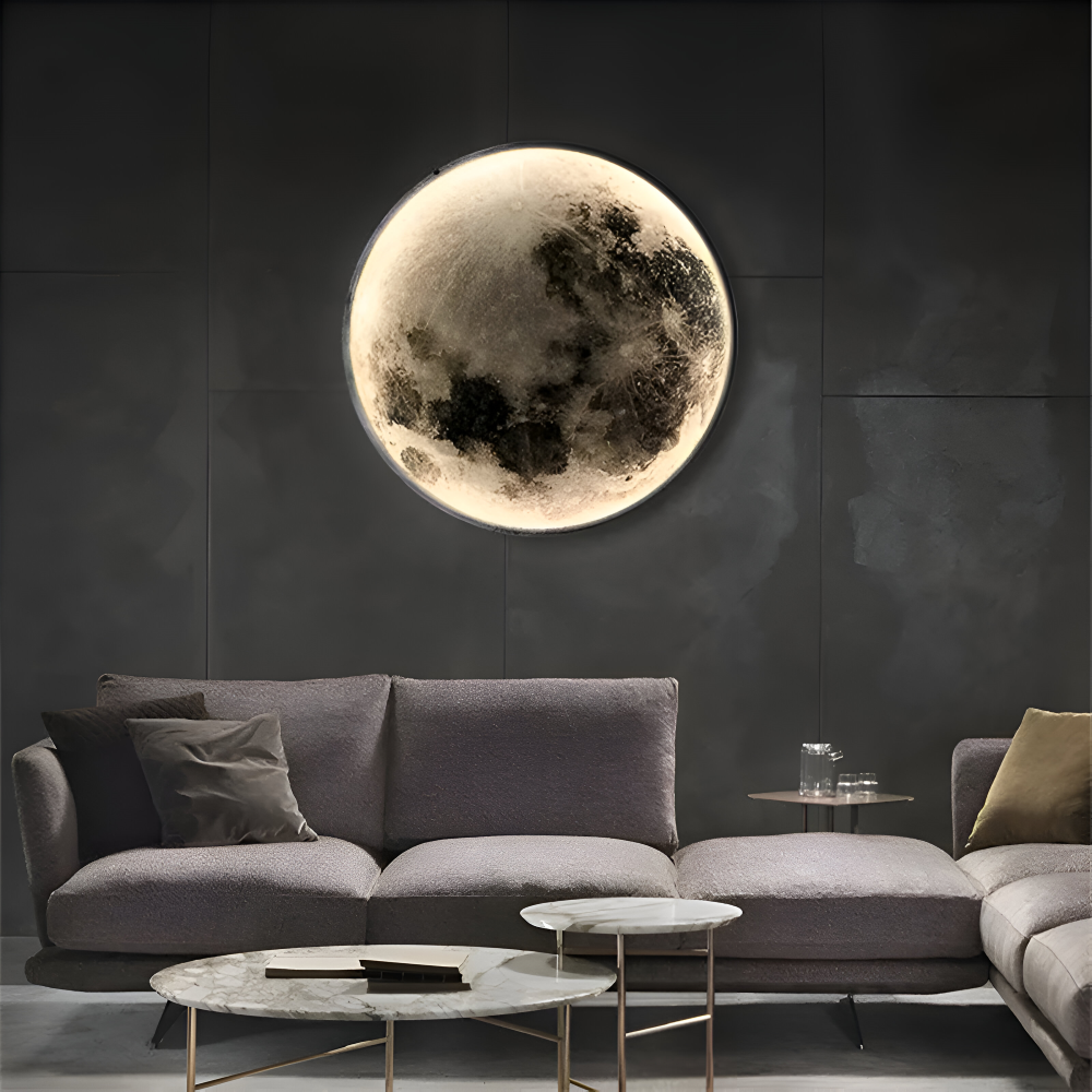 MoonAura – Dimbar 3D-Månevägglampa med Realistisk Ljusdesign