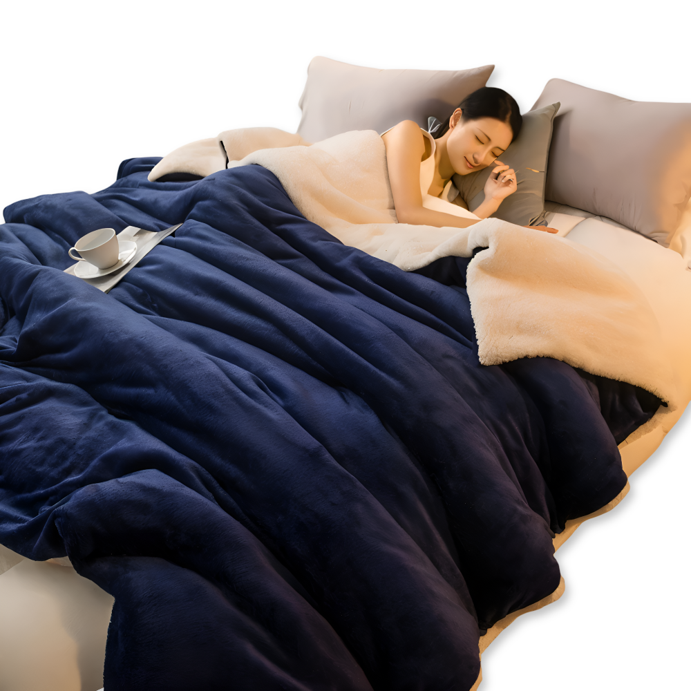 FrostNest Plaid – Dubbelsidig Flanell & Fleece med Dragkedja