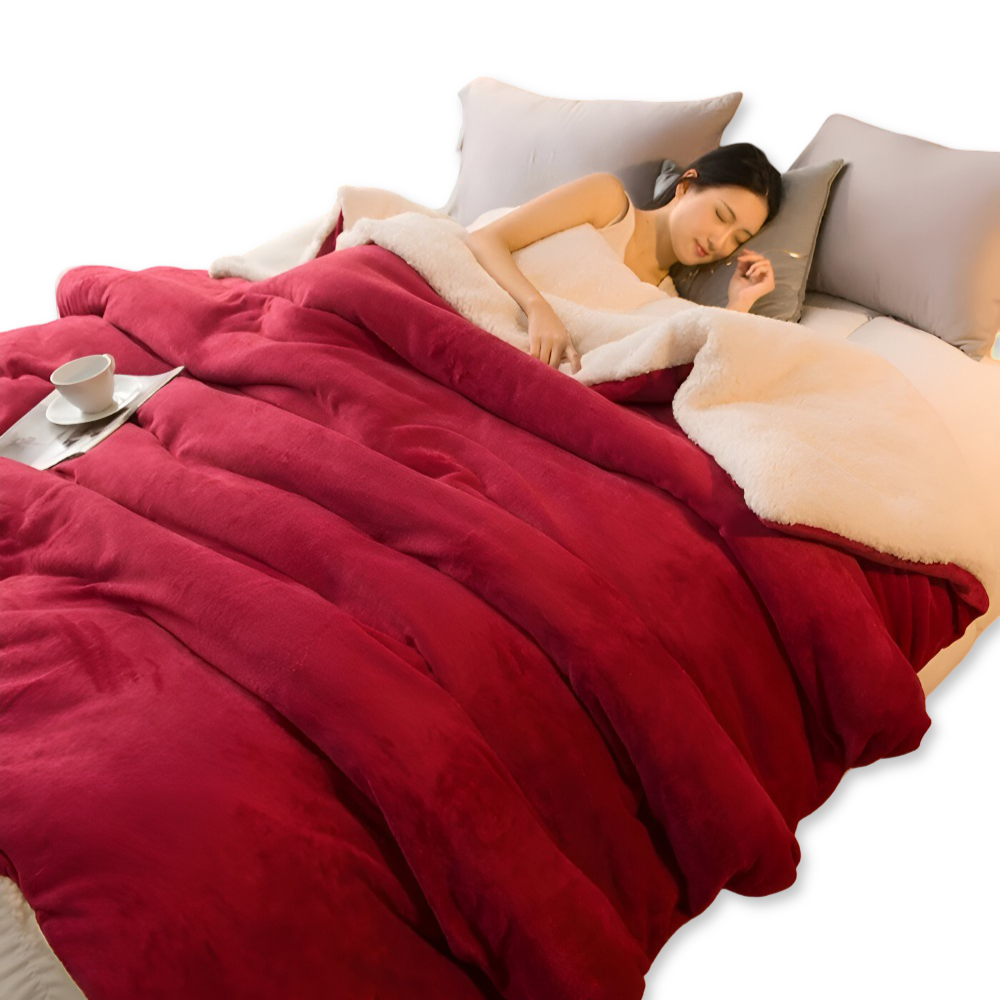 FrostNest Plaid – Dubbelsidig Flanell & Fleece med Dragkedja