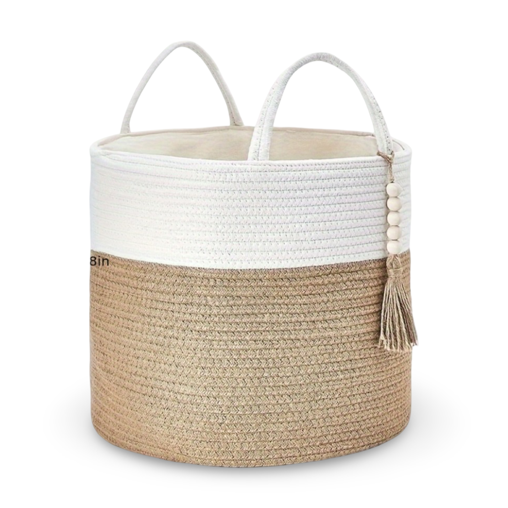 BohoWeave – Makramé Förvaringskorg i Bomull