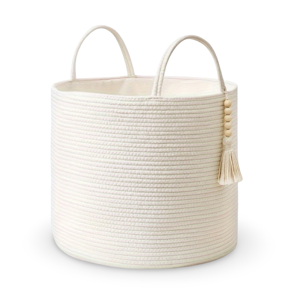 BohoWeave – Makramé Förvaringskorg i Bomull