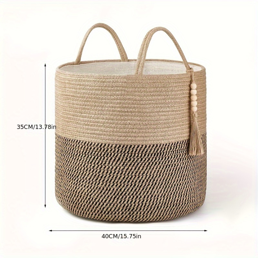 BohoWeave – Makramé Förvaringskorg i Bomull