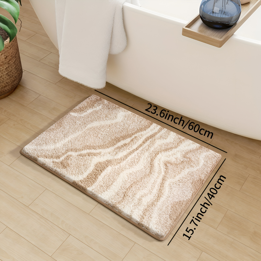 Marbella – Mjuk Badmatta i Marmorlook med Halksäker Undersida