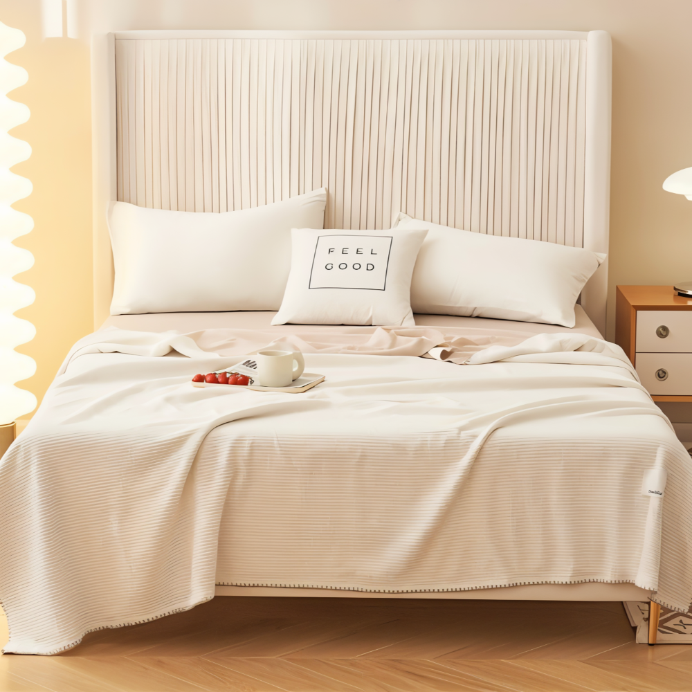 WaffleMelt Cozy – Dubbelsidig Plyschfilt i Lyxig Polyester