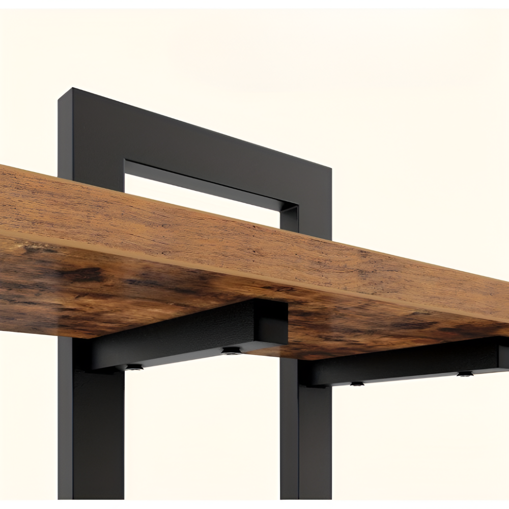 WallTwin – Minimalistisk Två-Nivå Vägghylla i Trä