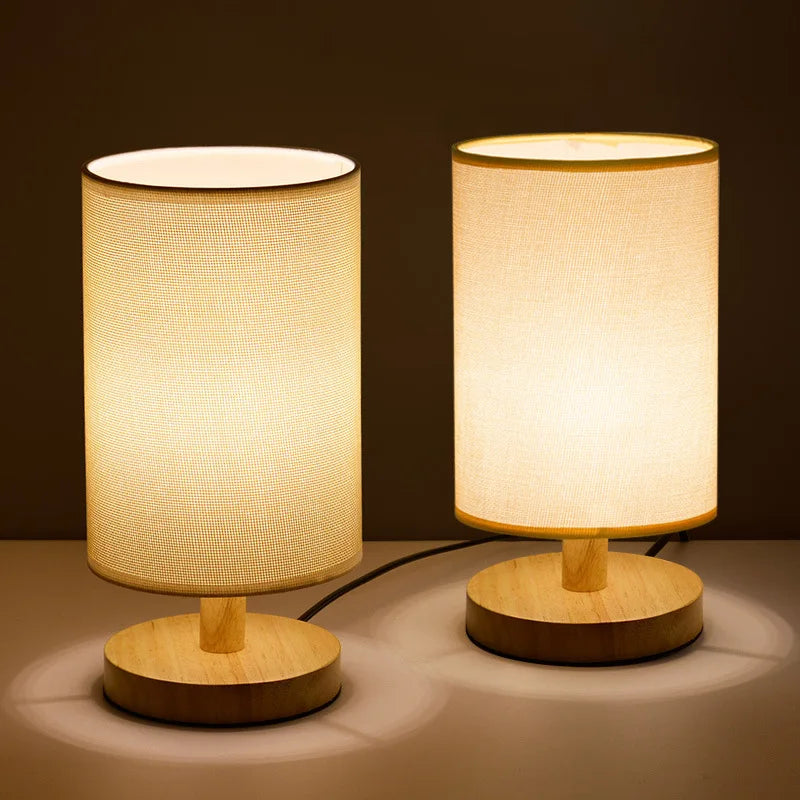 Aiko – Organisk Lampa i Trä & Linne med Fjärrkontroll
