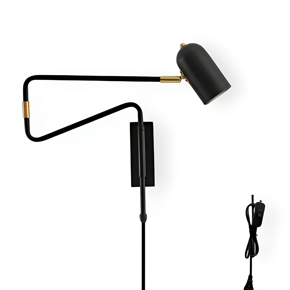 SwingLite – Modern Vägglampa med Justerbar Svängarm i Skandinavisk Design
