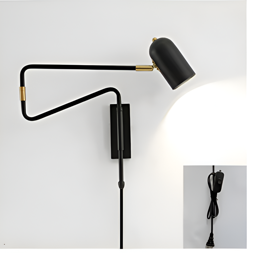 SwingLite – Modern Vägglampa med Justerbar Svängarm i Skandinavisk Design