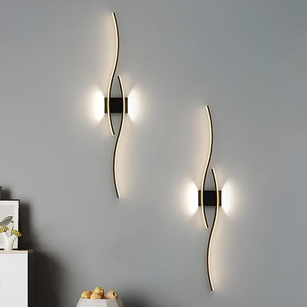 WaveLume – Modern LED Vägglampa med Elegant Vågdesign