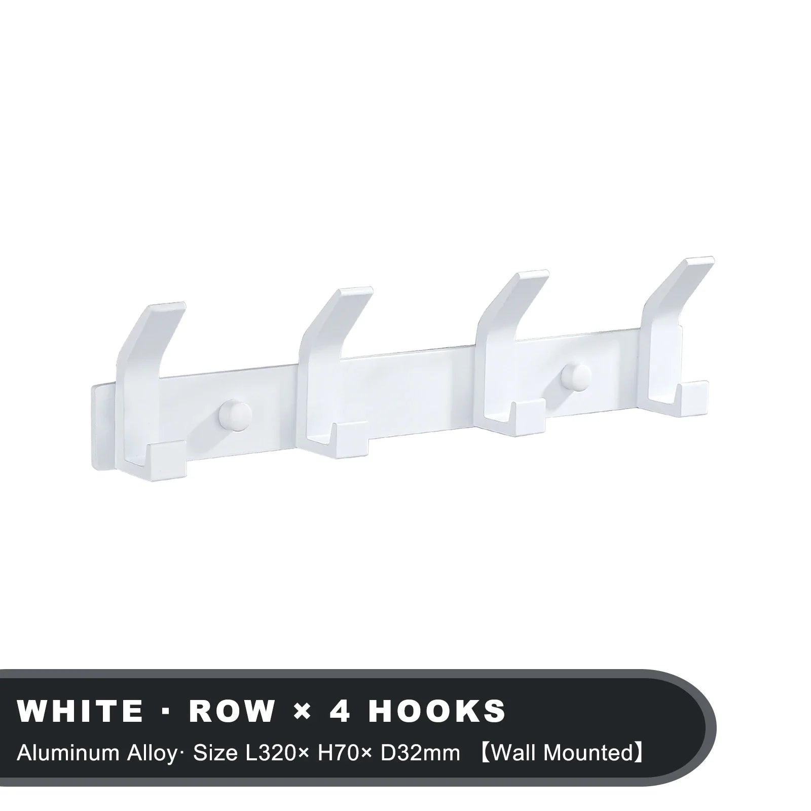 Modern Svart Väggkrok i Aluminium – Stilren & Slitstark Förvaring