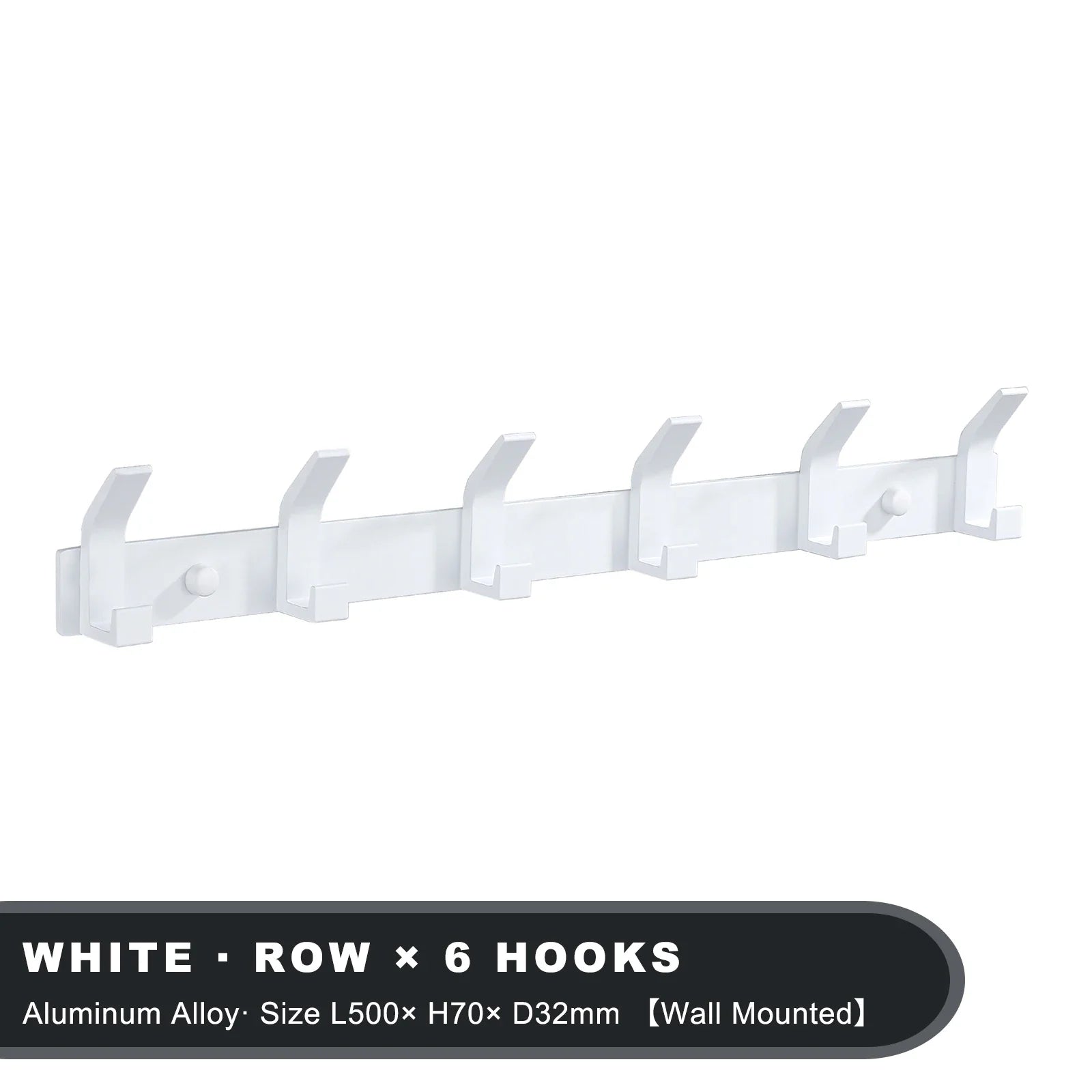 Modern Svart Väggkrok i Aluminium – Stilren & Slitstark Förvaring